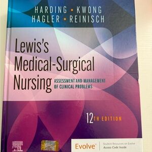 Lewis's Medical-Surgical Nursing 12th Edition hardcover textbook